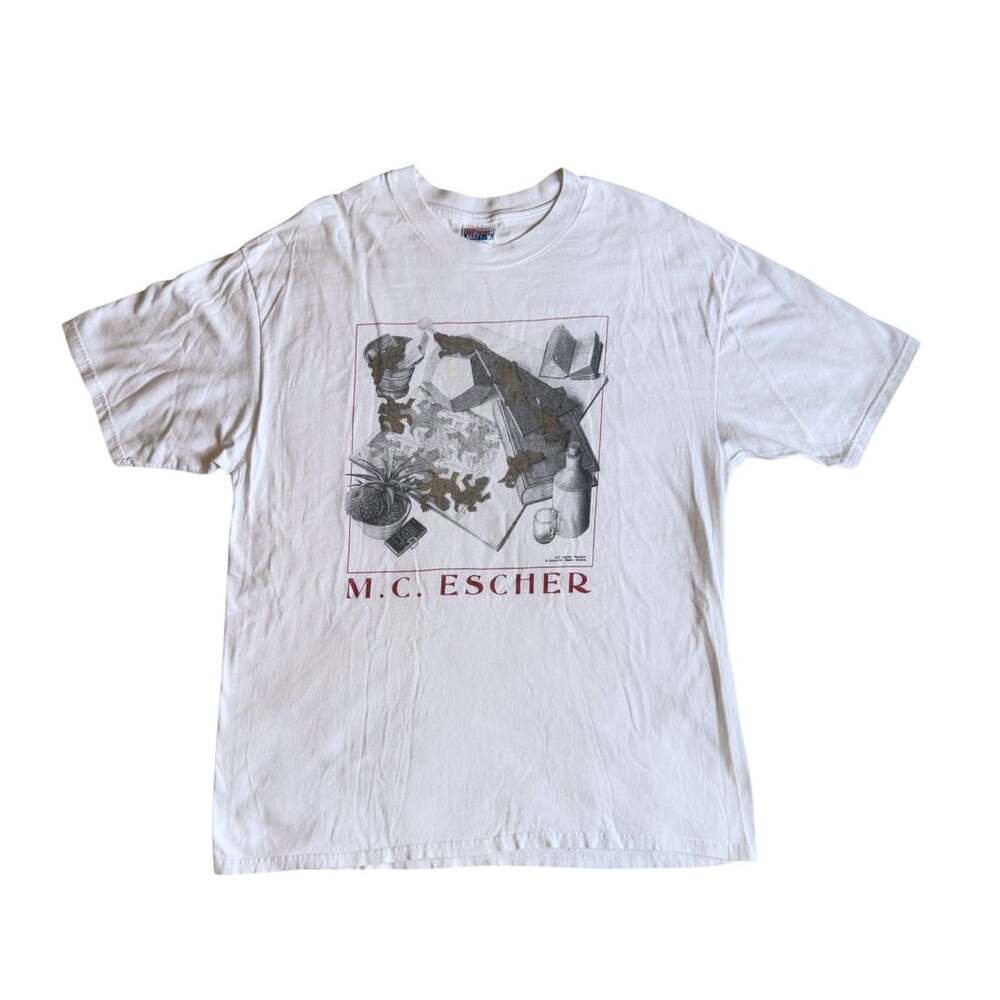 Vintage 90s MC ESCHER Sketch Art T Shirt -